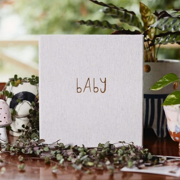 Baby Journal - The First Year (grey boxed)