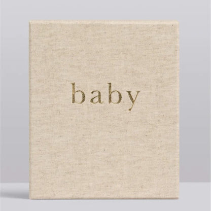 Baby Journal in Box - First Year Record Book (oatmeal neutral)
