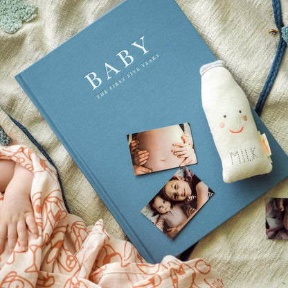Baby Journal - First Five Years Record Book - (Blue)