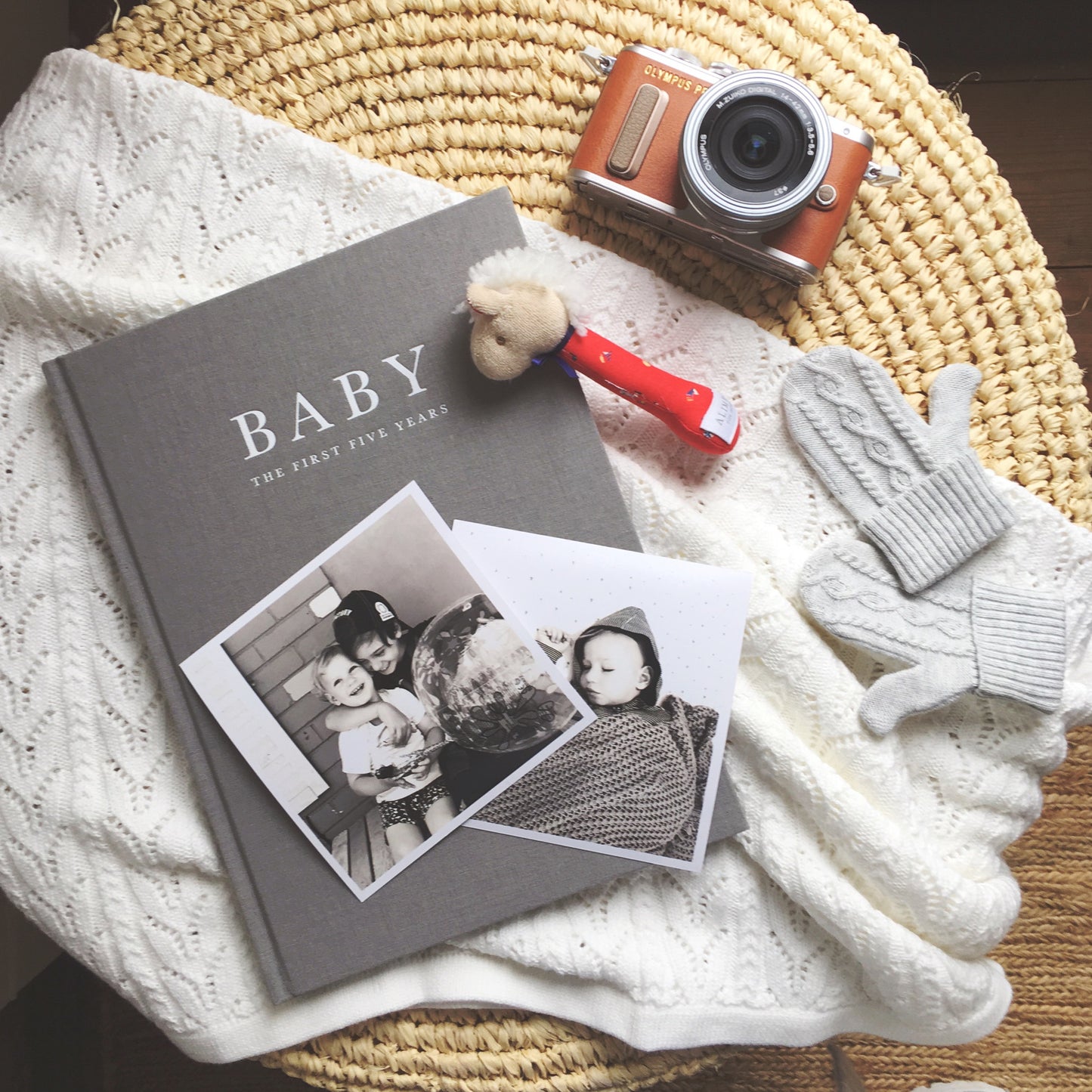 Baby journal for the first five years, recording baby milestones and memories