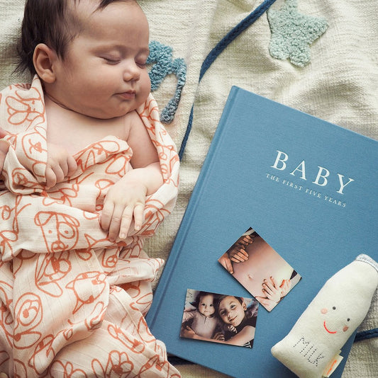 Baby Journal - First Five Years Record Book - (Blue)